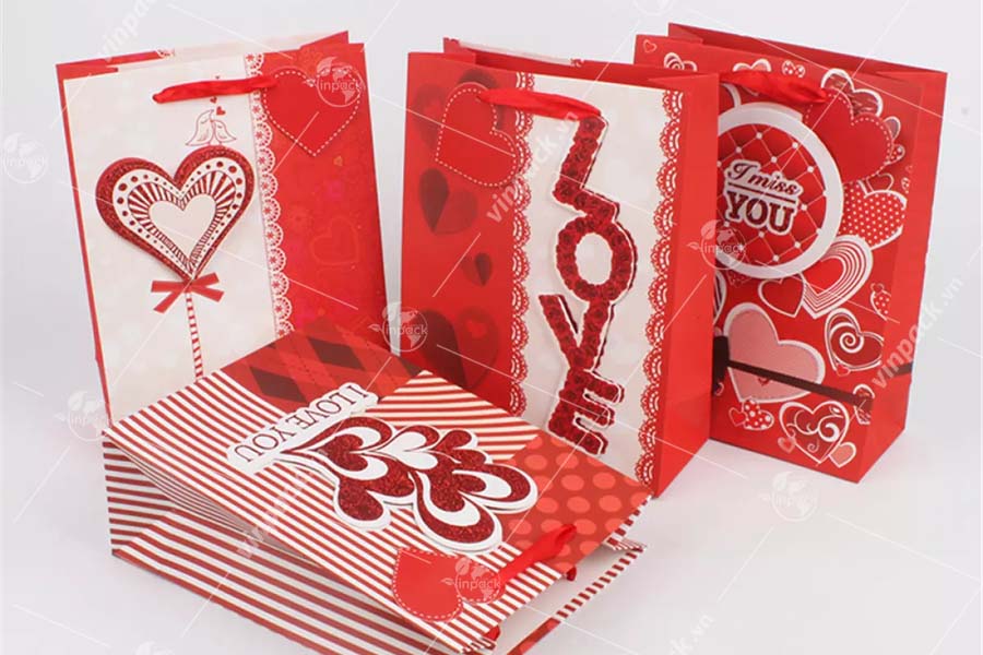 Túi giấy đựng quà valentine, tui giay dung qua valentine