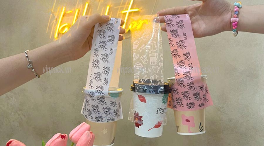 in túi đựng ly, túi đựng ly, túi đựng trà sữa, túi chữ T, túi xốp đựng ly
