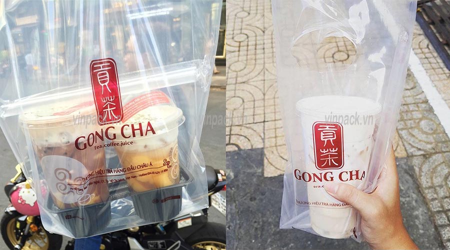 in túi đựng ly, túi đựng ly, túi đựng trà sữa, túi chữ T, túi xốp đựng ly