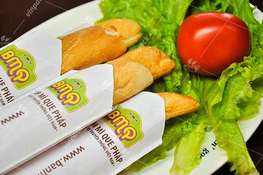 Túi giấy đựng bánh mì que, tui giay dung banh mi que