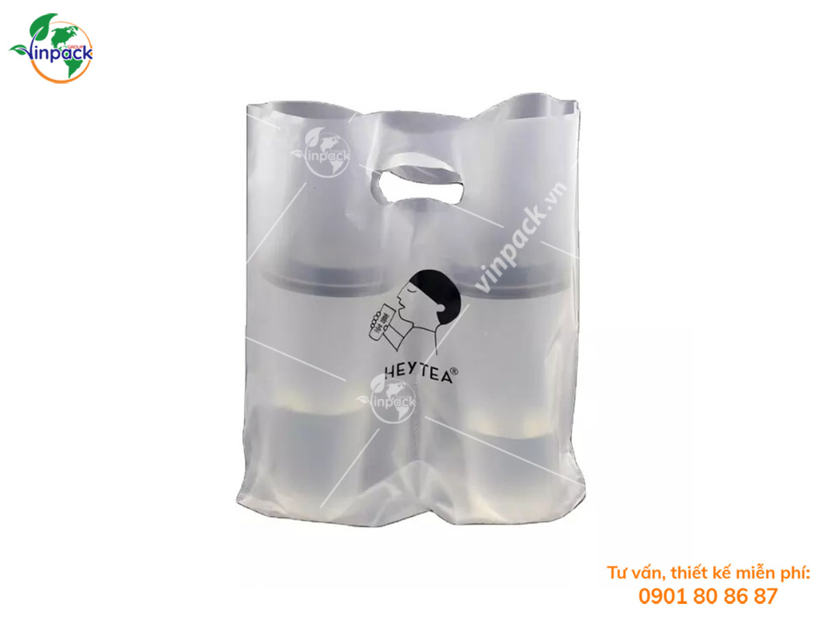 Printed drink cup plastic bags