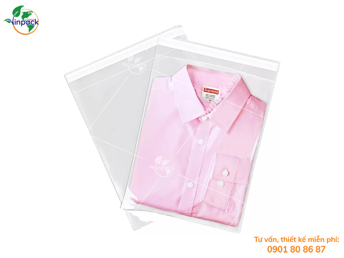 Plastic PP self adhesive resealable bag