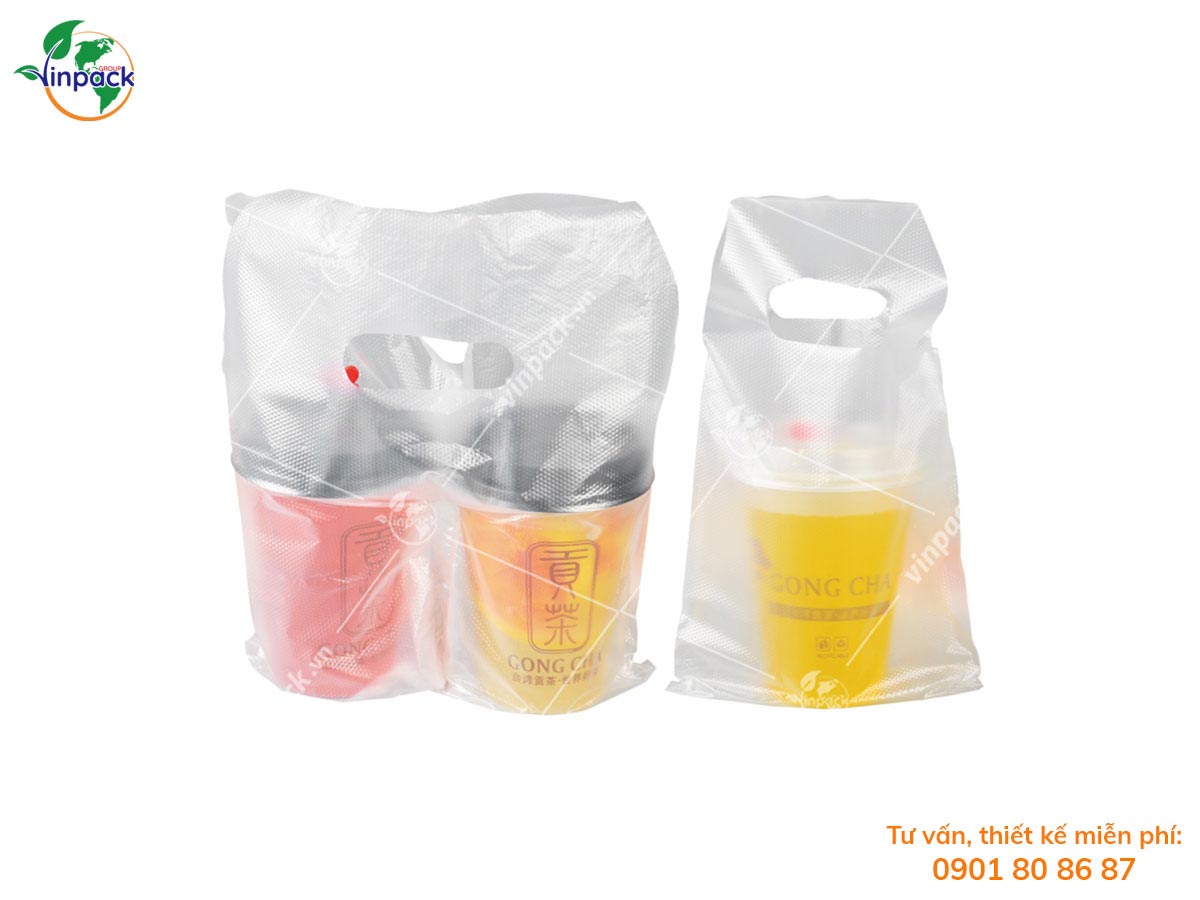 Plastic carrier cup bag