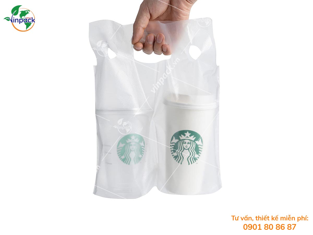 Plastic carrier cup bag