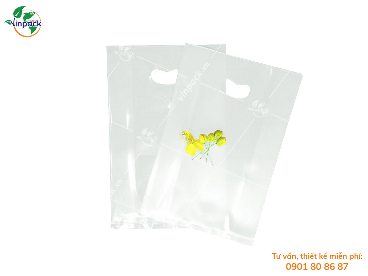 PP die cut plastic bag