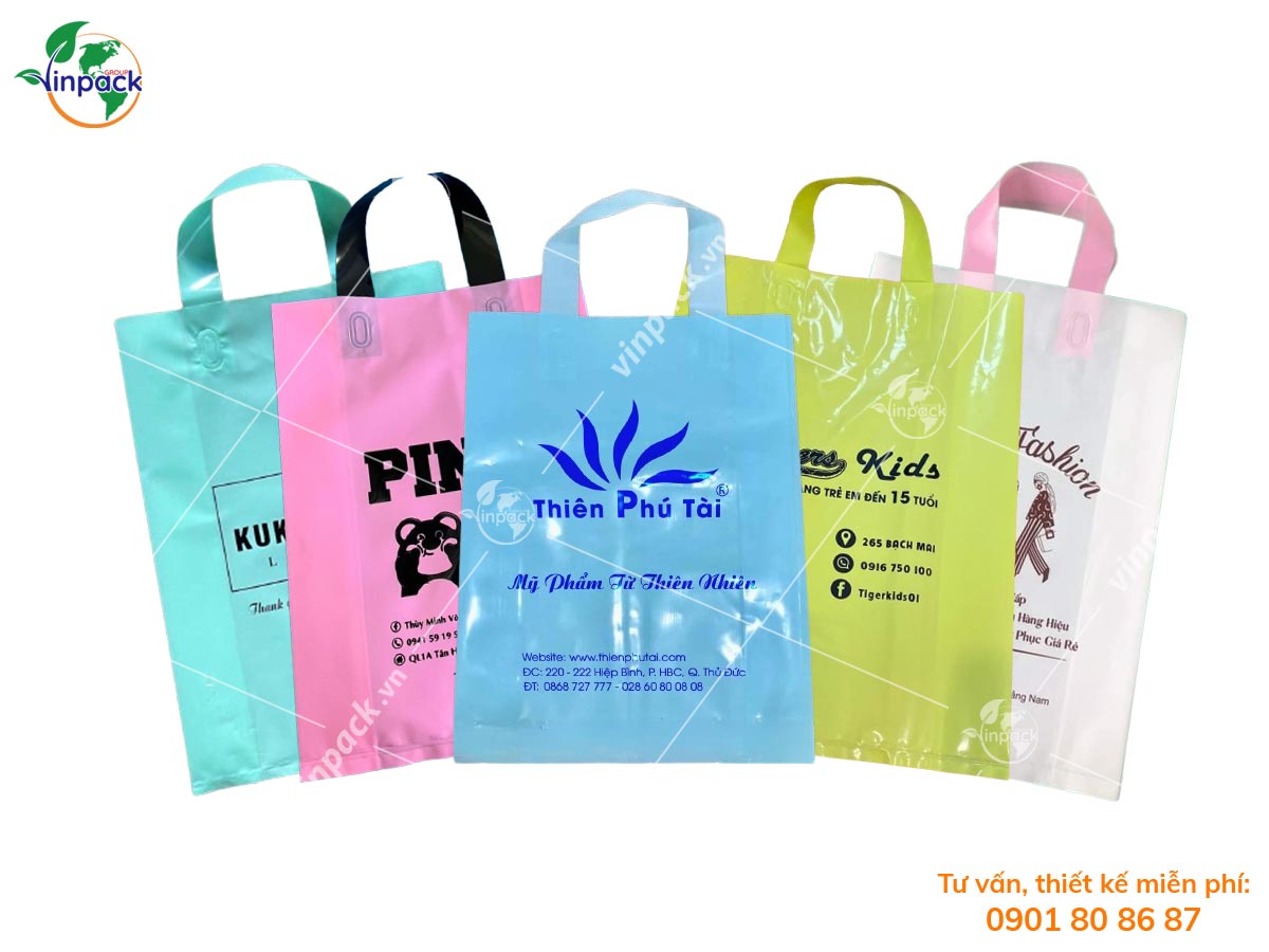 Printed plastic shopping bags