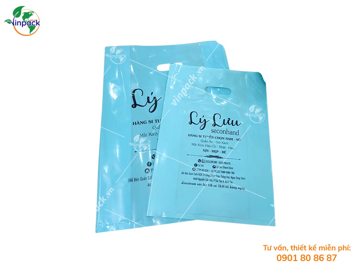 Printed plastic shopping bags