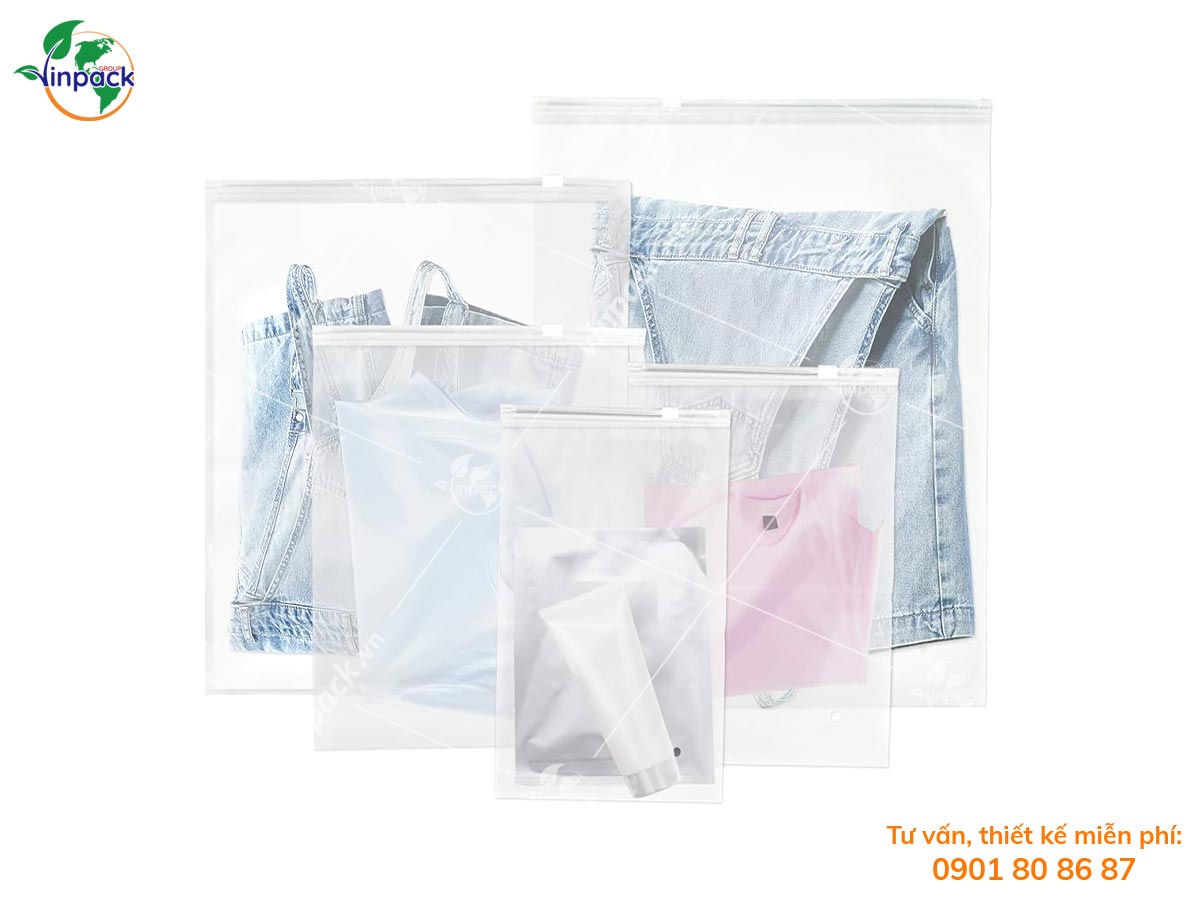 Frosted zipper bags