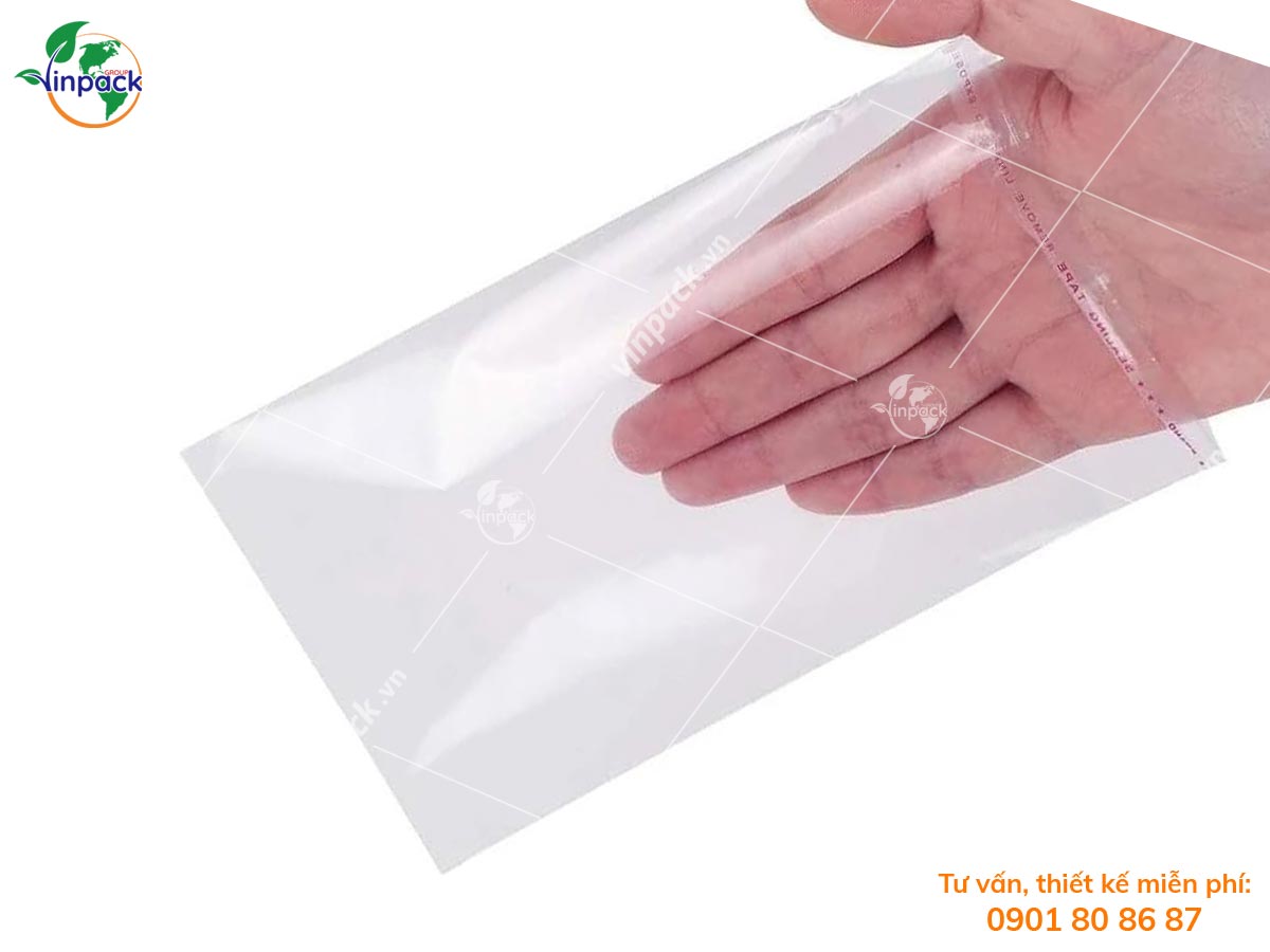 Plastic PP self adhesive resealable bag