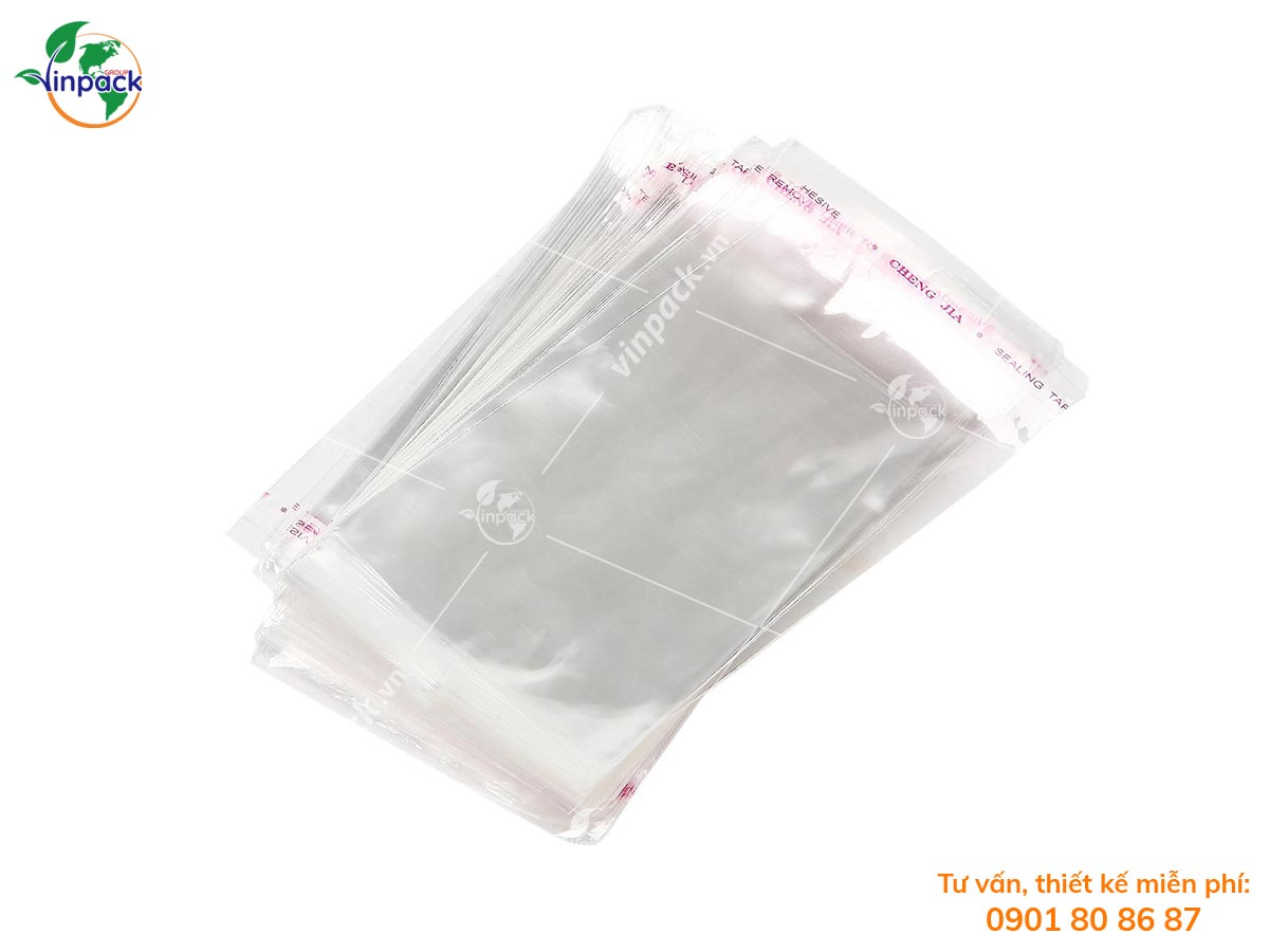 Plastic PP self adhesive resealable bag