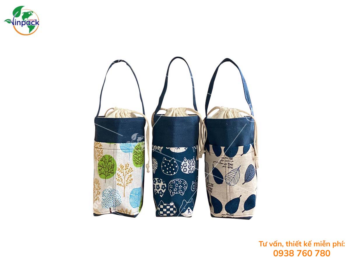 Canvas bag for water bottle