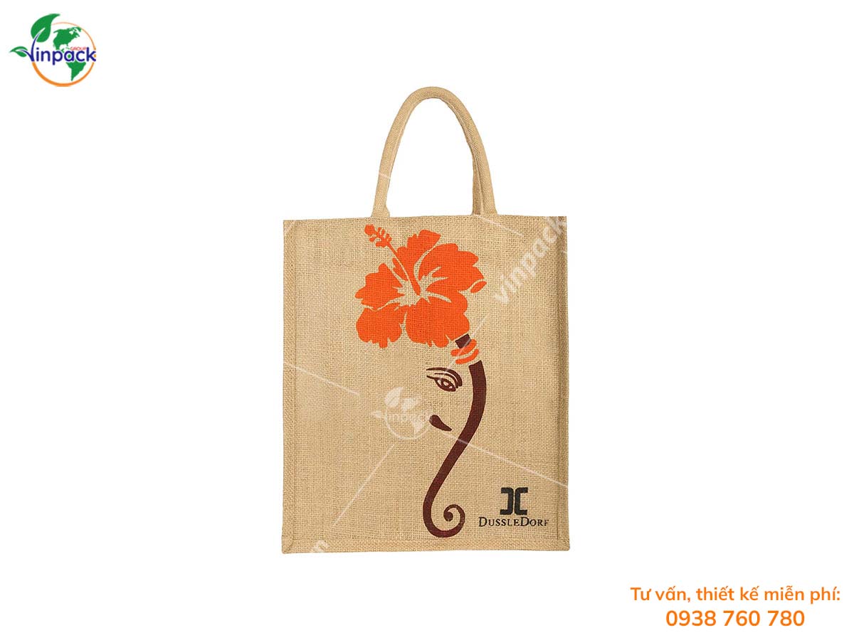 Decorative jute bag