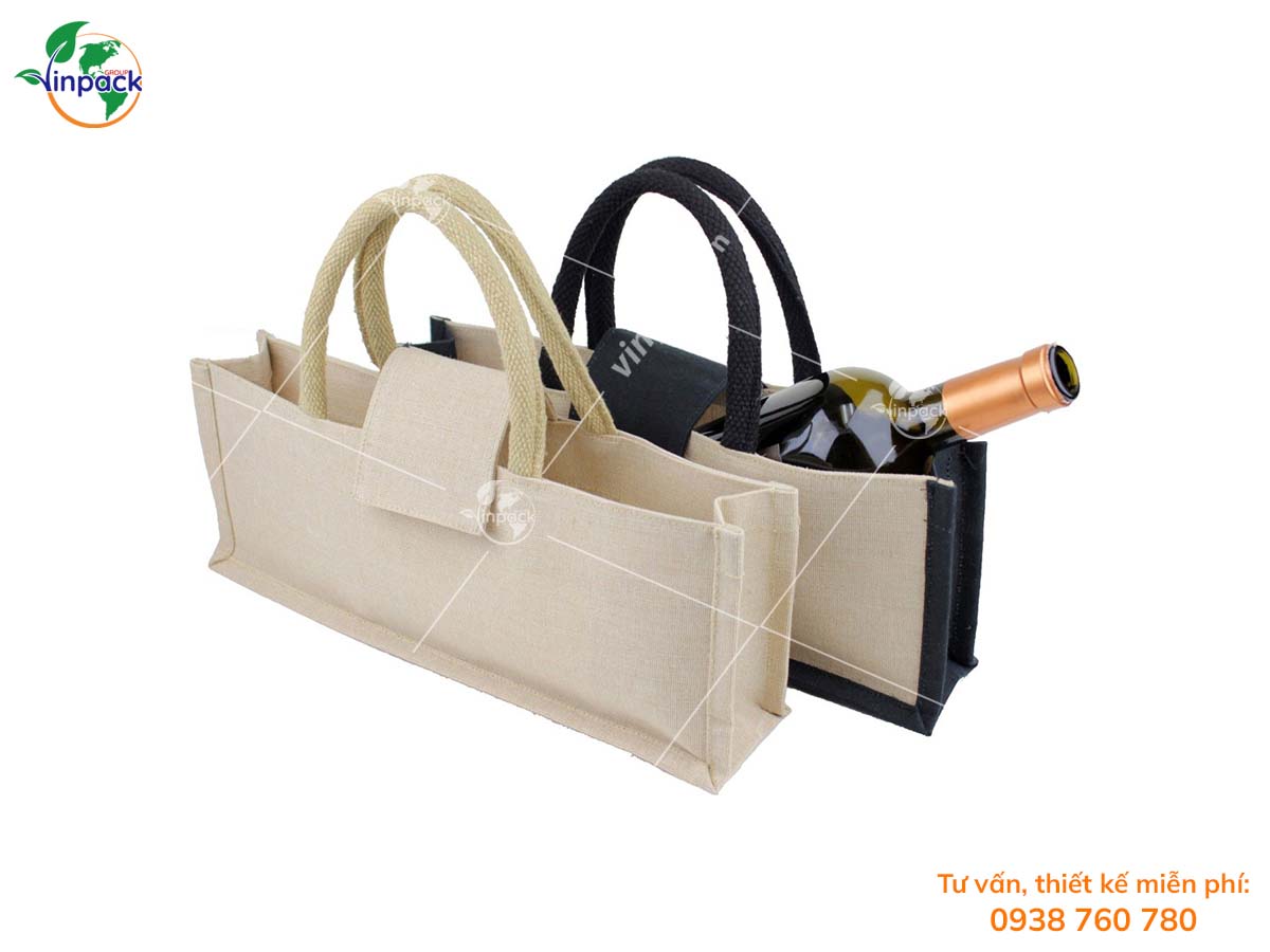 Jute wine bag