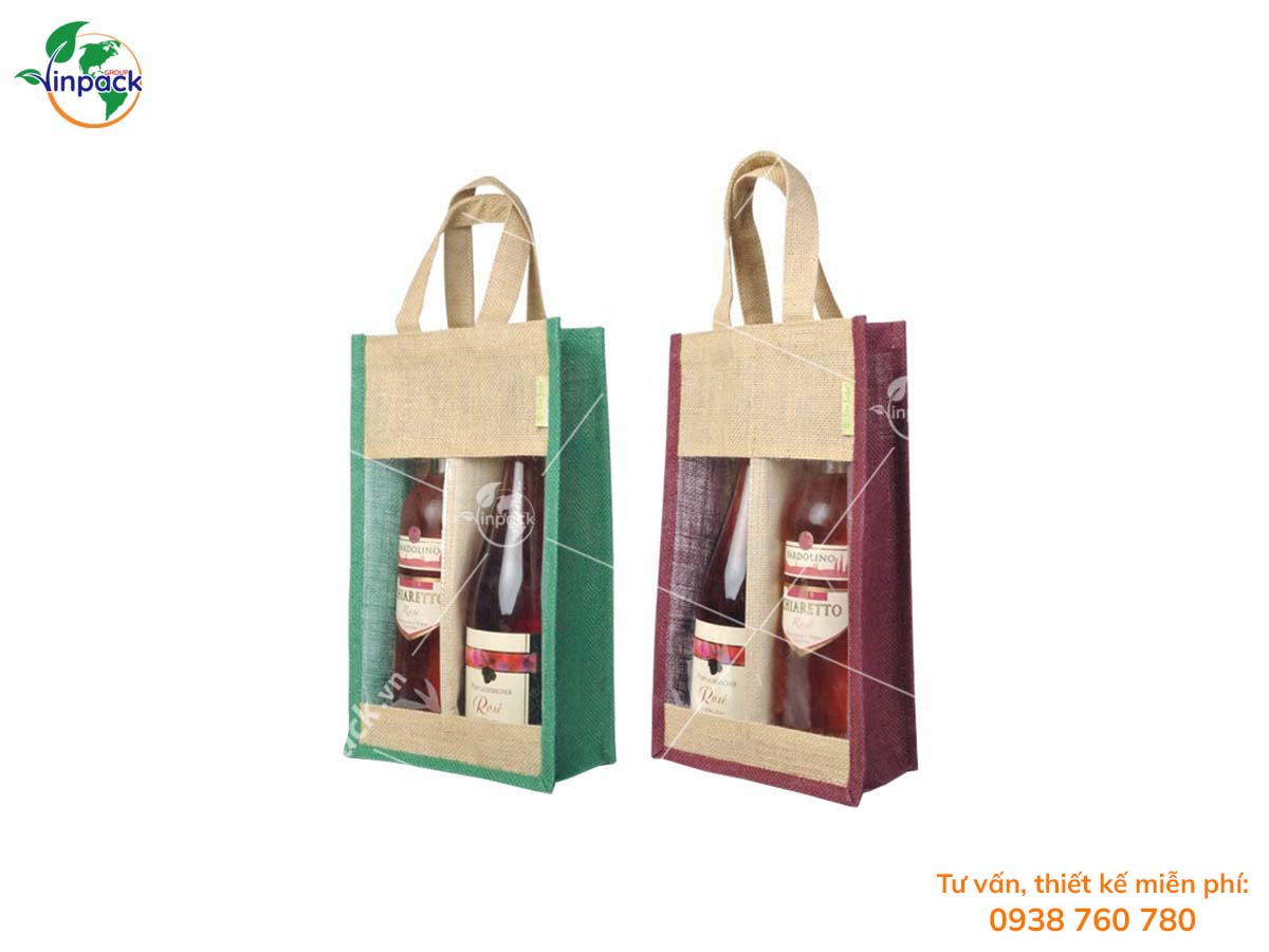 Jute wine bag