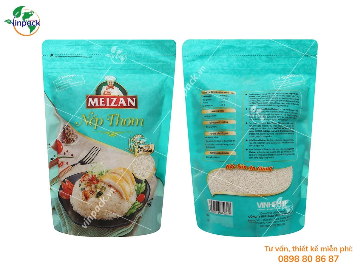 Rice bag packaging