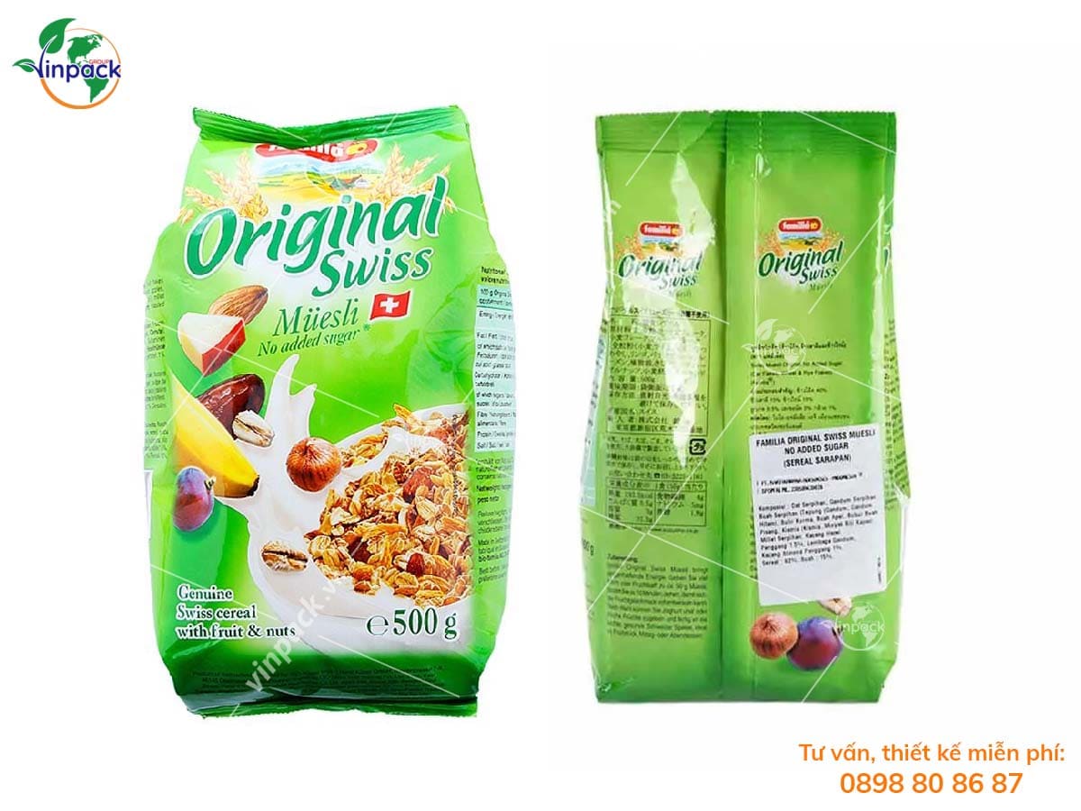 Cereal pouch packaging