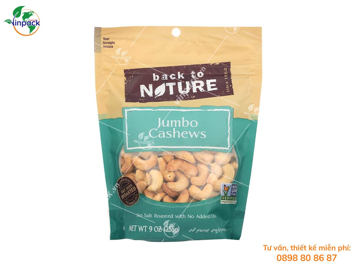 Cashew pouch packaging