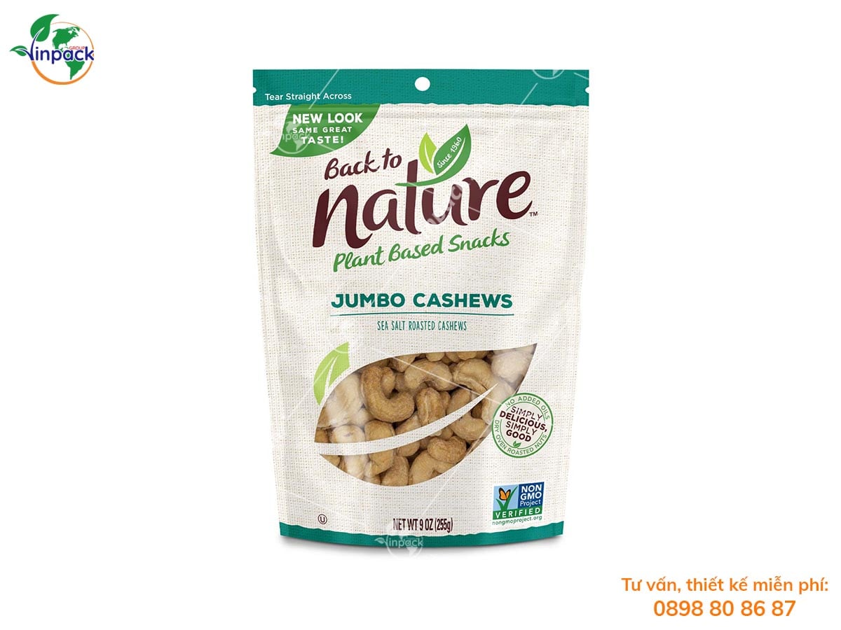 Cashew pouch packaging