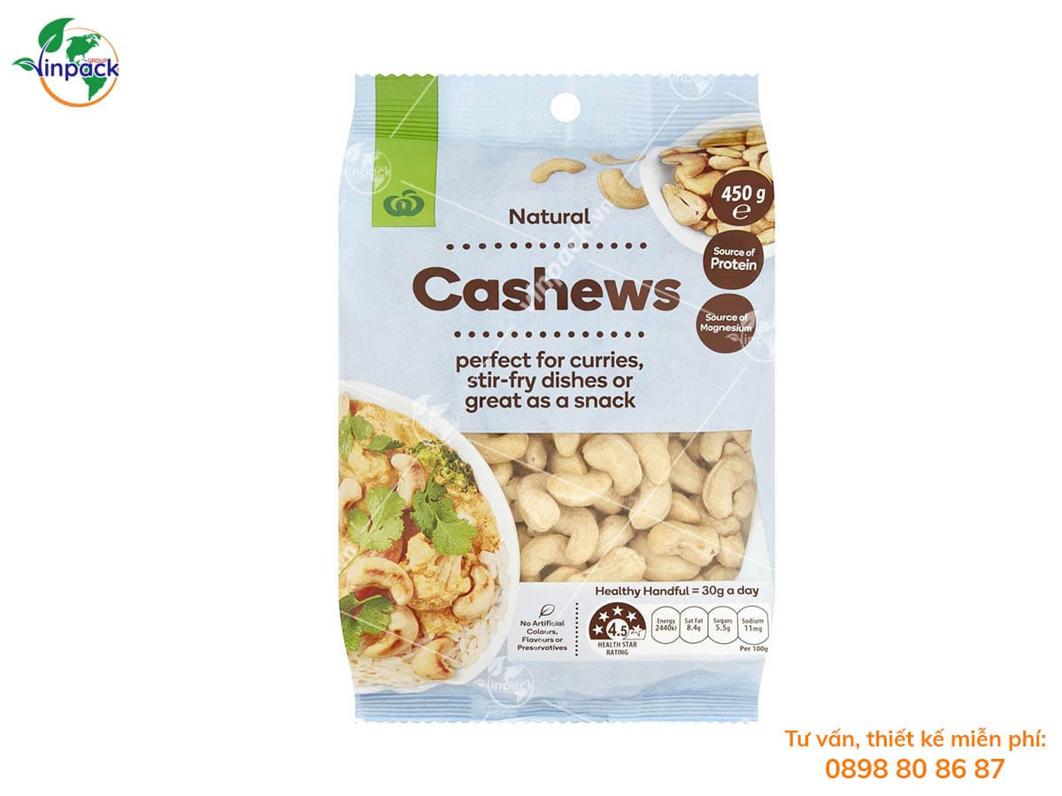 Cashew pouch packaging