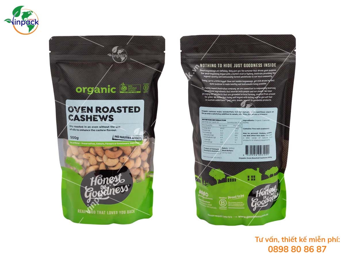 Cashew pouch packaging