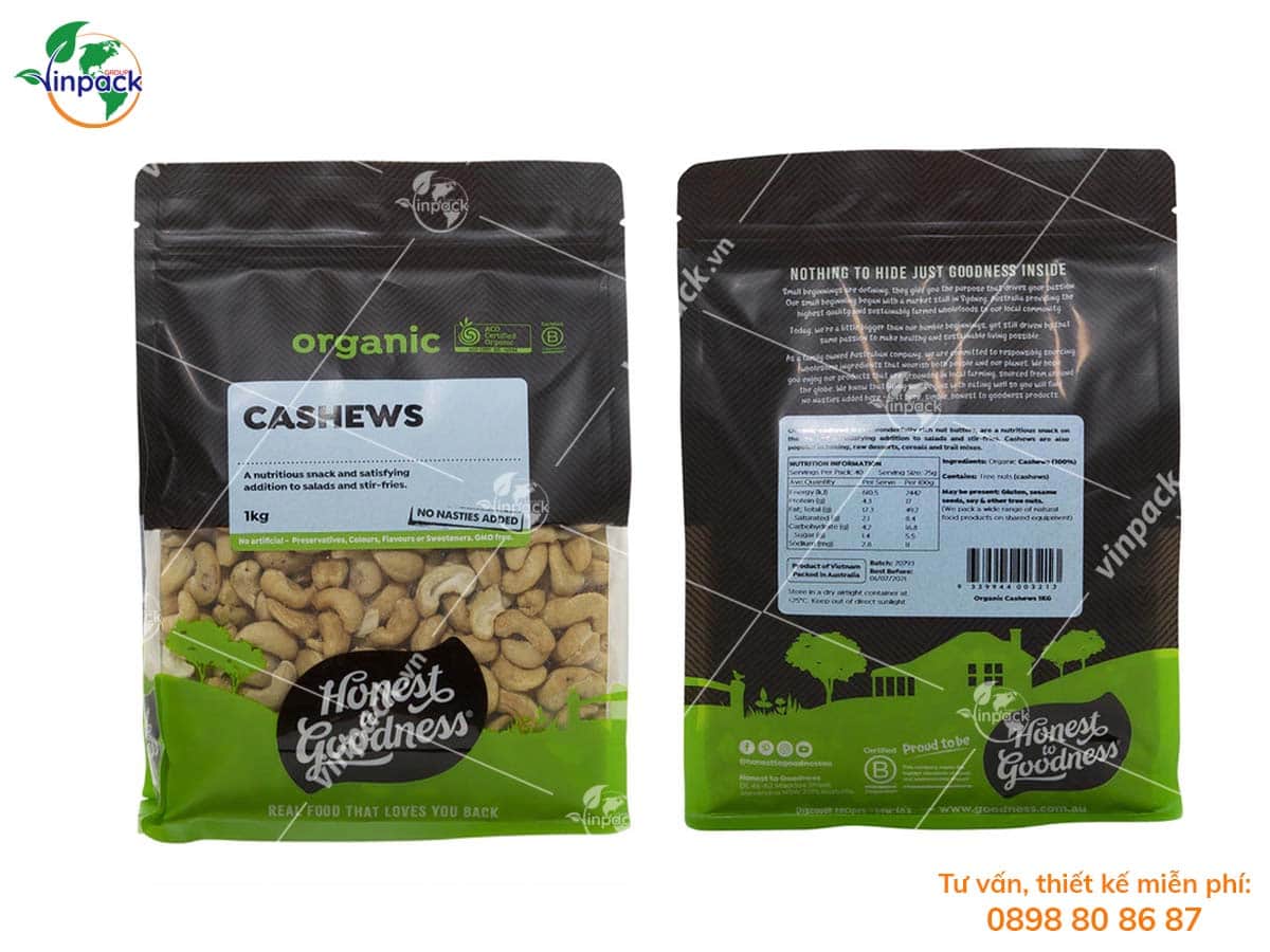 Cashew pouch packaging