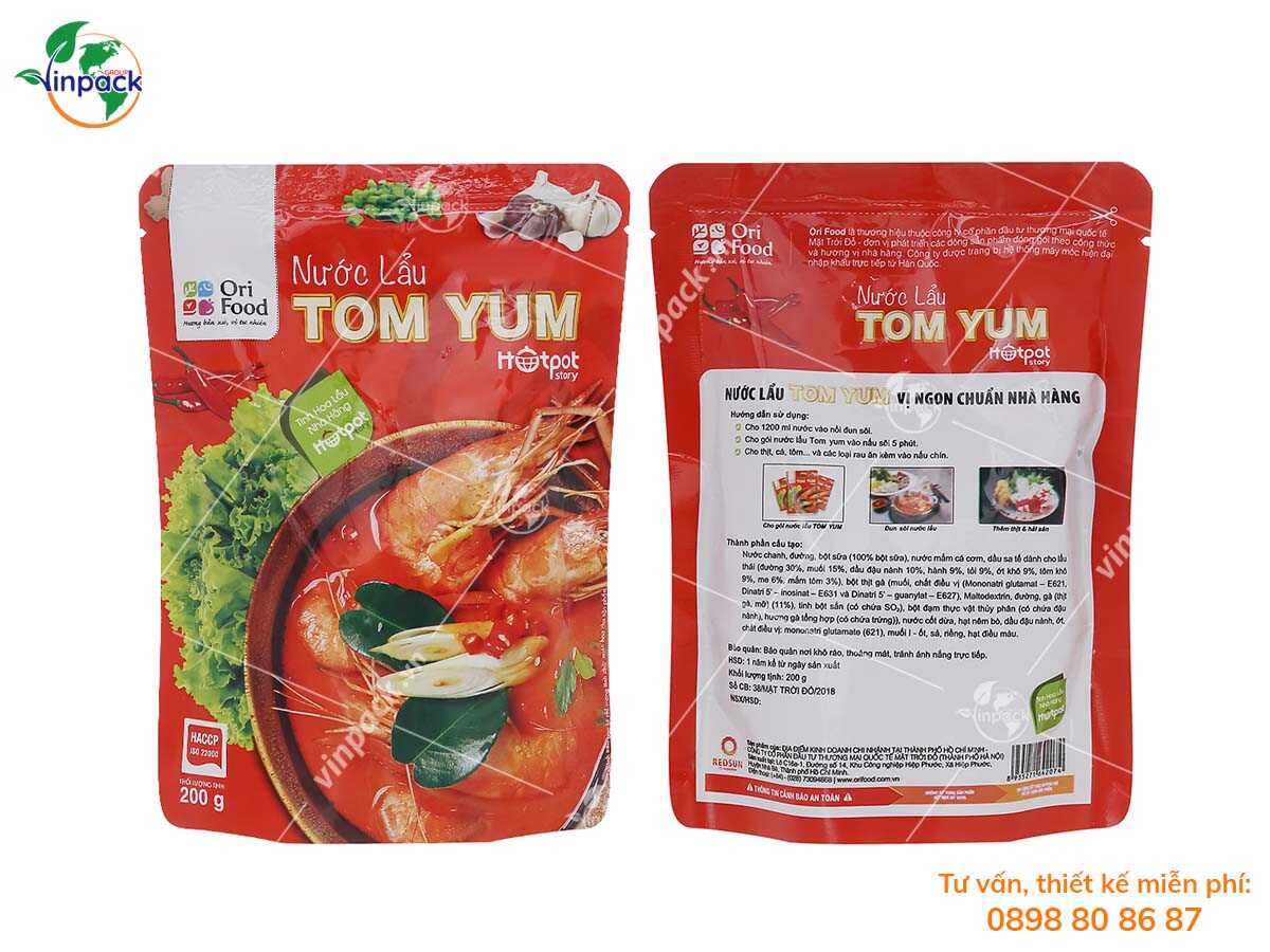 Hot pot soup packaging bag