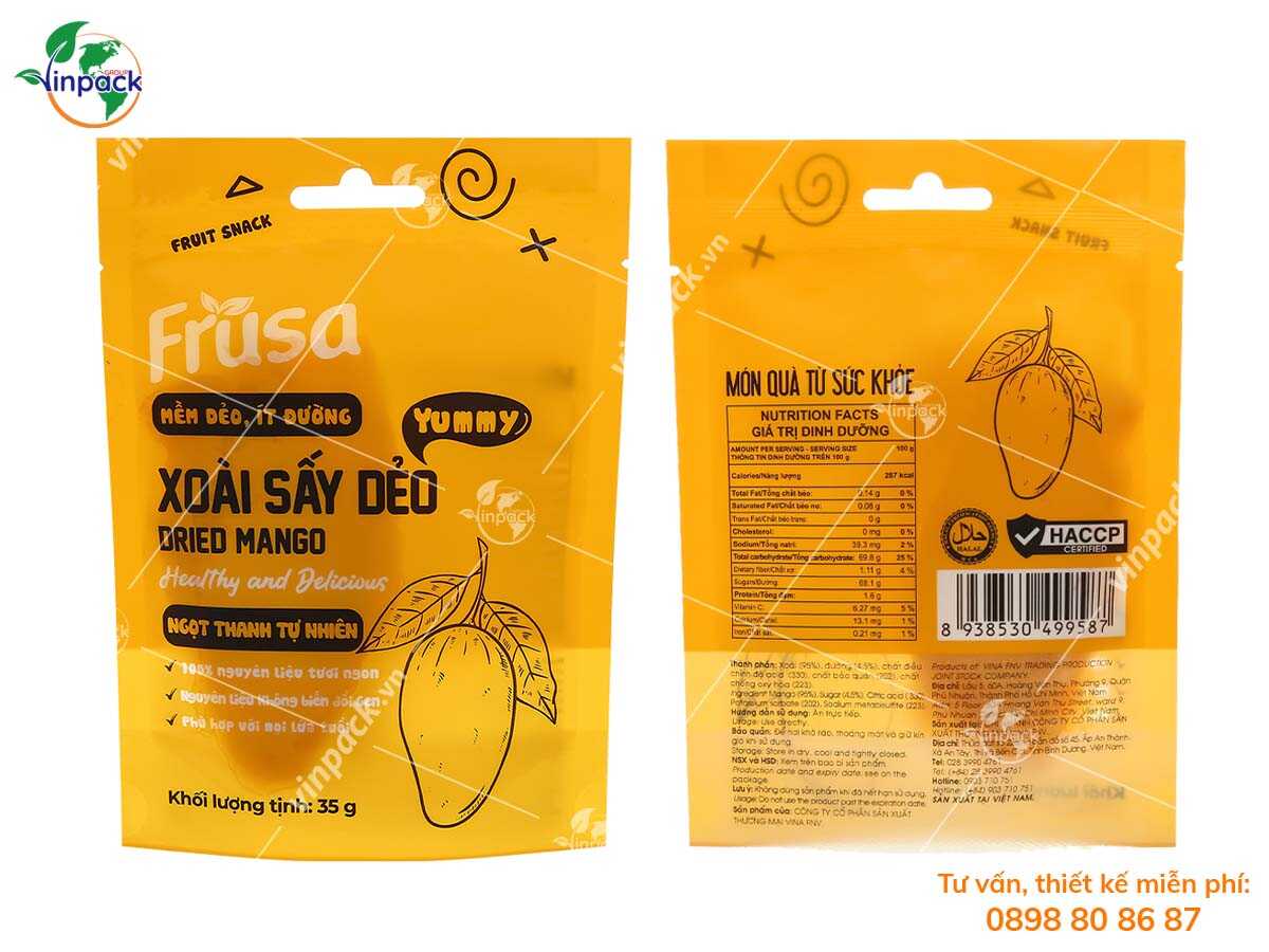 Dried mango packaging