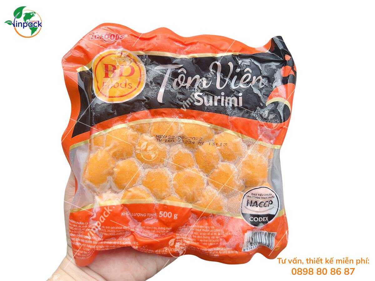 Fried shrimp balls packaging