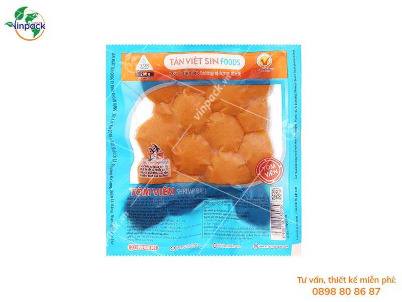 Fried shrimp balls packaging