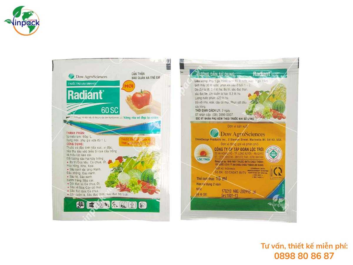 Pesticides pouches packaging