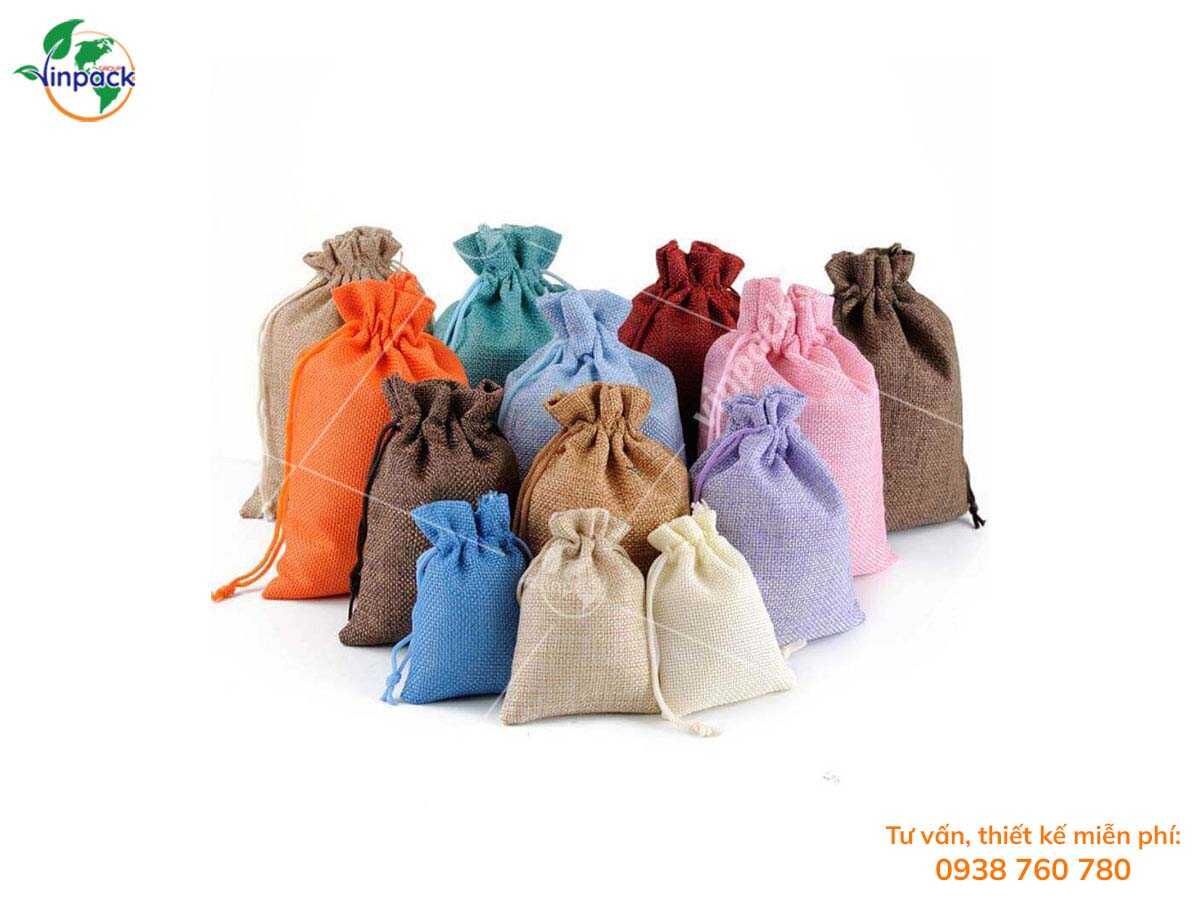 Drawstring jute bag