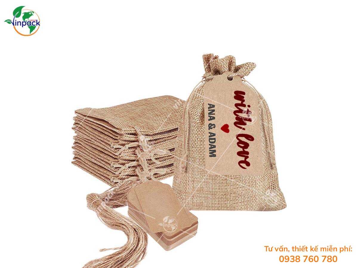 Drawstring jute bag