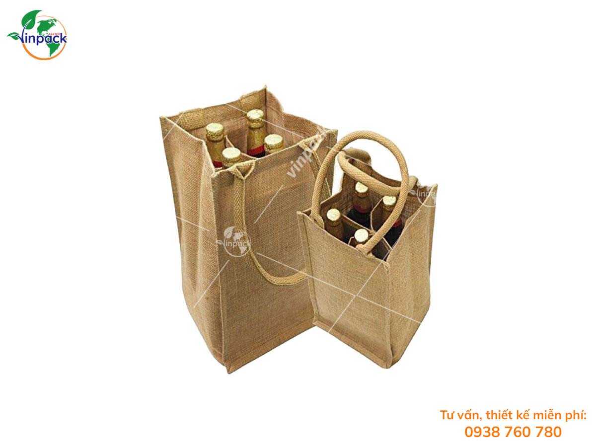 Jute wine bag