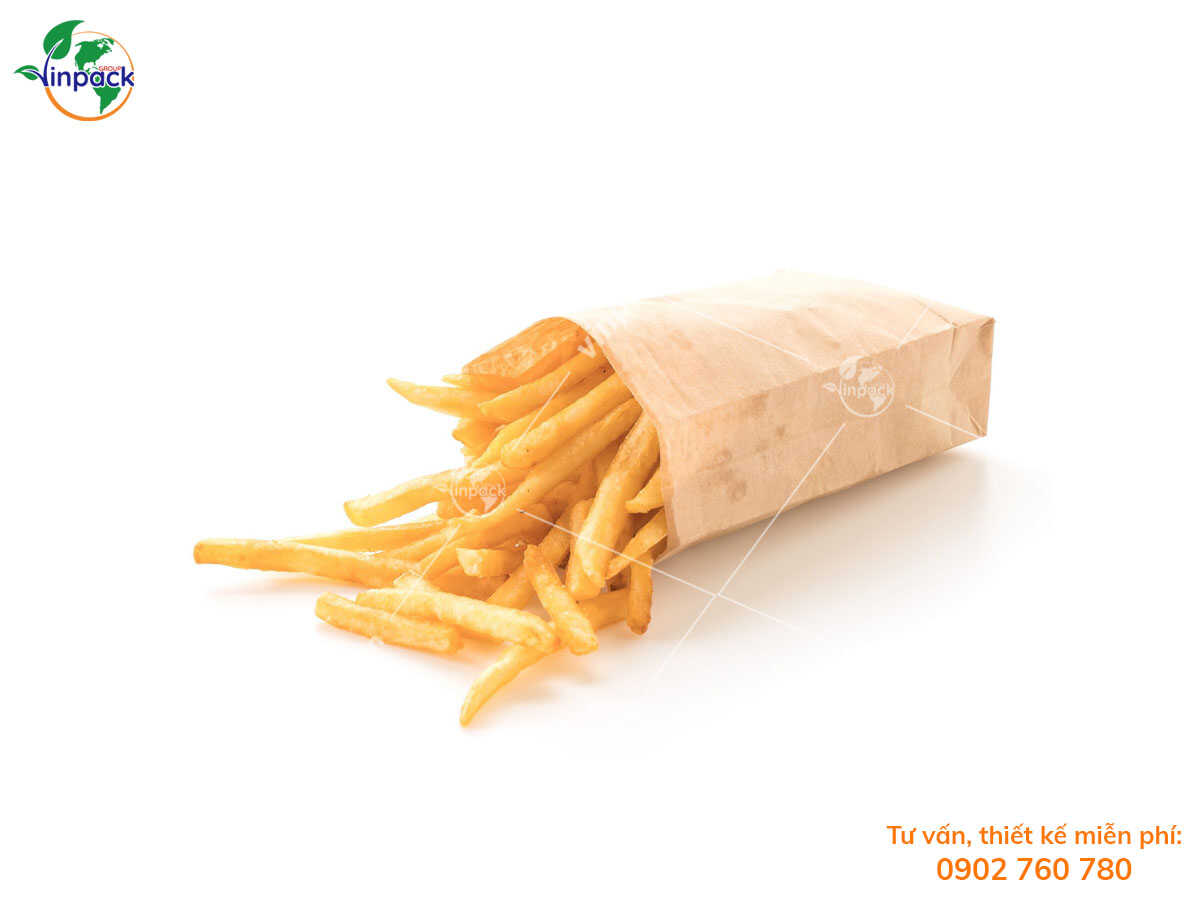 French fries paper bag