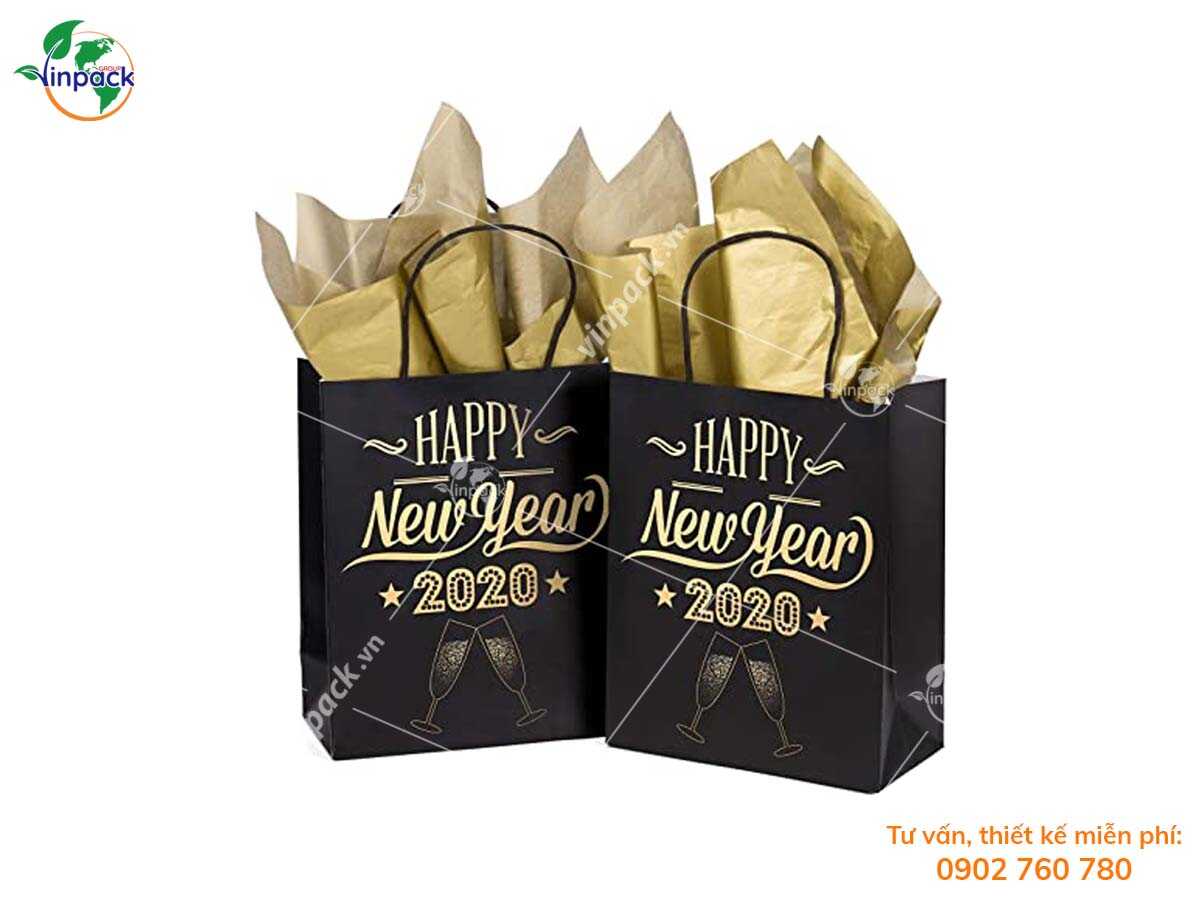 New year gift paper bags