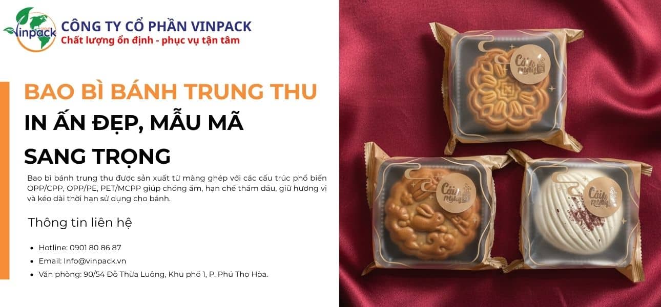 Bao bì màng ghép đựng bánh trung thu số lượng lớn