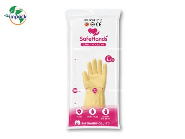 Bao bì găng tay in trục đồng sắc nét Bao bì găng tay in trục đồng sắc nét
