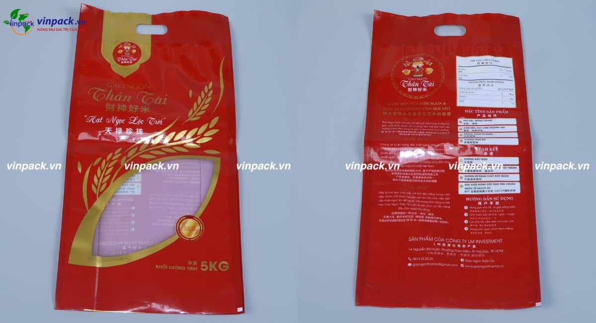 Bao bì đựng gạo đơn giản