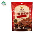 Bao bì khô bò 30g túi đựng có đục lỗ treo trục in 3 màu