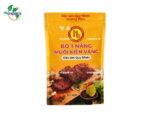 Bao bì khô bò 30g túi đựng có đục lỗ treo trục in 3 màu