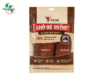 Bao bì khô bò 30g túi đựng có đục lỗ treo trục in 3 màu