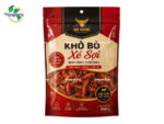 Bao bì khô bò 30g túi đựng có đục lỗ treo trục in 3 màu