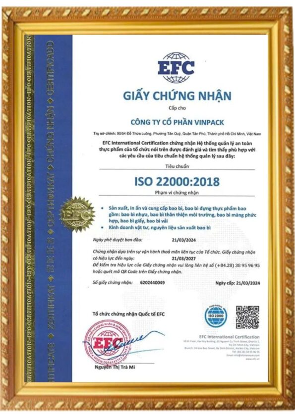 Giấy chứng nhận ISO