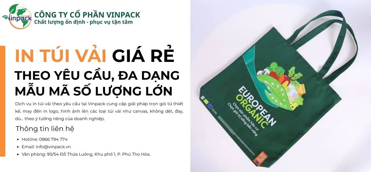 Dịch vụ in túi vải theo yêu cầu