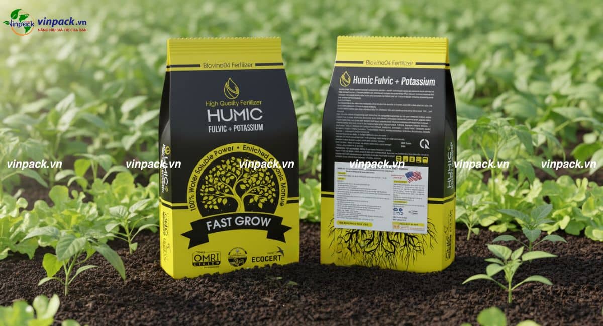 Túi đựng phân bón in trục đồng sắc nét