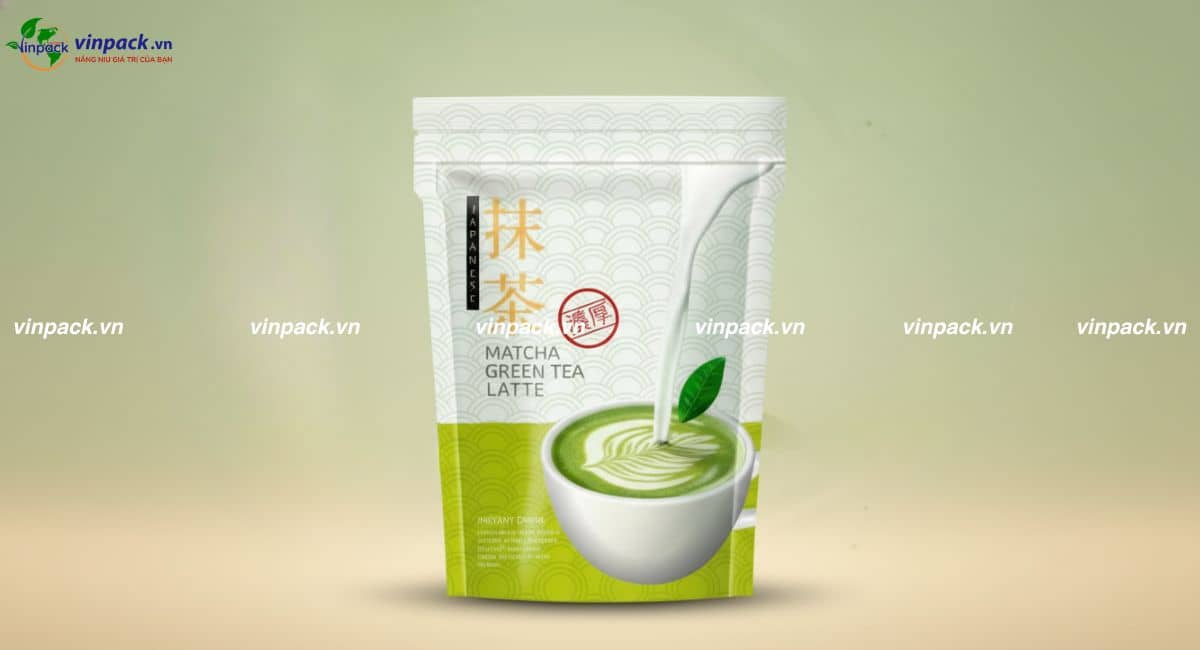 Bao bì đựng trà xanh matcha