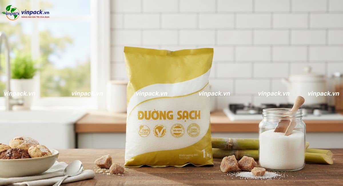 Túi đựng đường 1kg in sắc nét