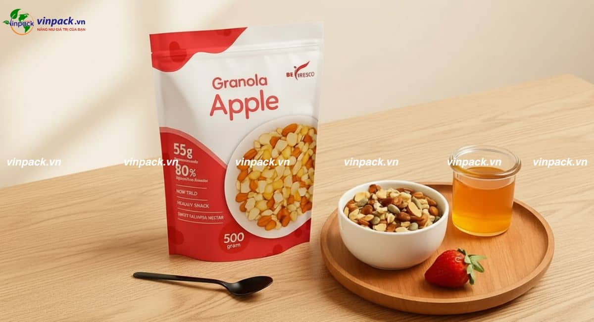 Túi đựng ngũ cốc in logo thương hiệu