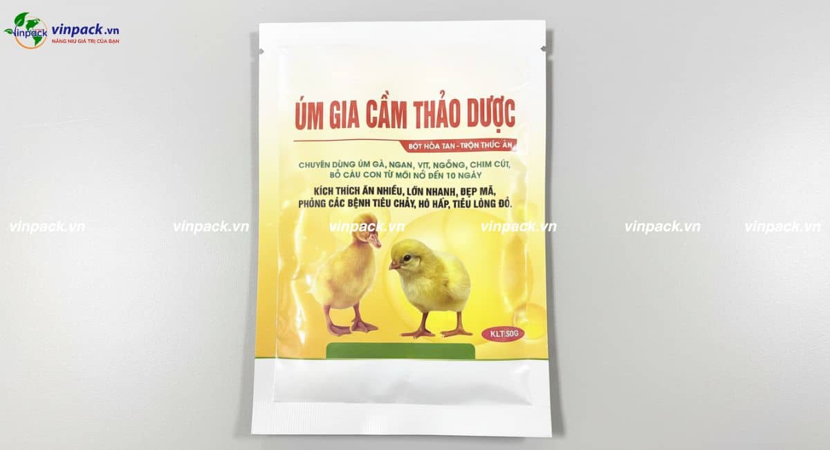 Mẫu bao bì thuốc thú y dạng bột