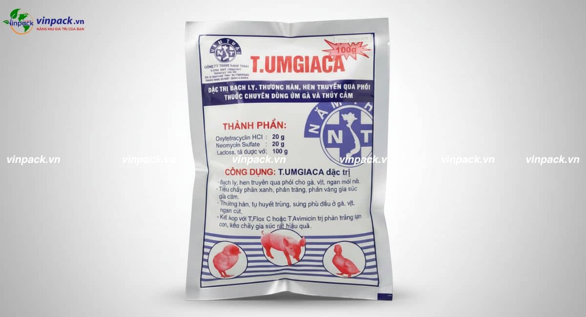 Mẫu bao bì thuốc thú y được in theo yêu cầu